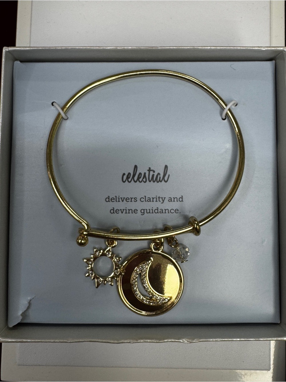 Kohl's Celestial Gold Moon & Sun Charm Bangle Bracelet